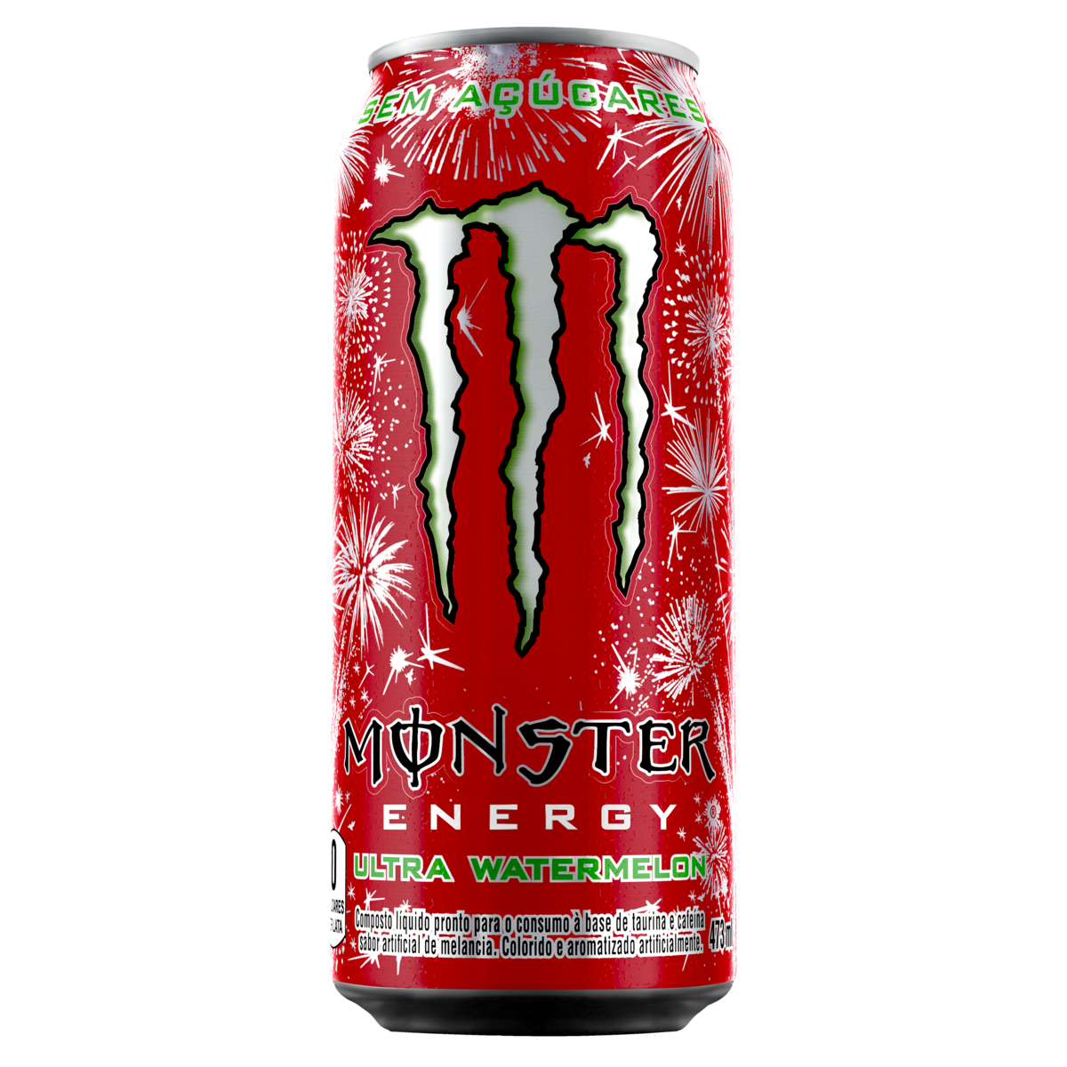 Energético Ultra Watermelon Zero Açúcar Monster Lata 473ml