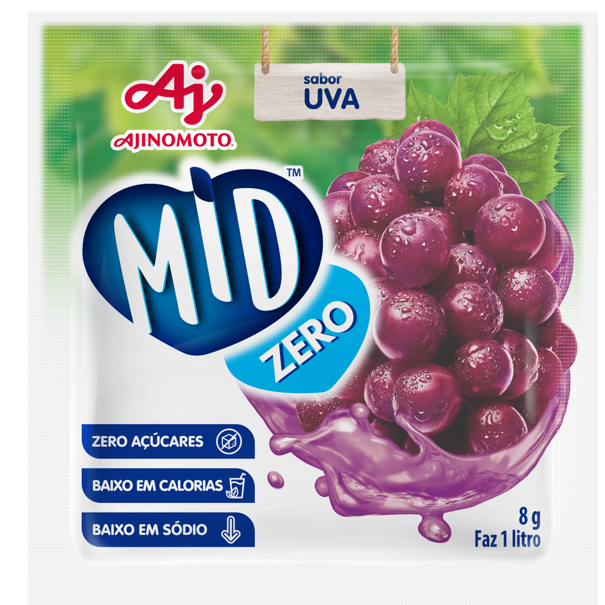 Refresco em pó Fit Uva 8g