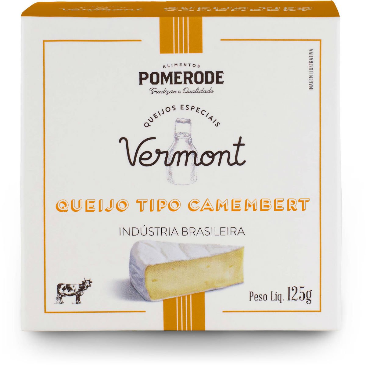 Queijo Tipo Camembert POMERODE Vermont Caixa 125g