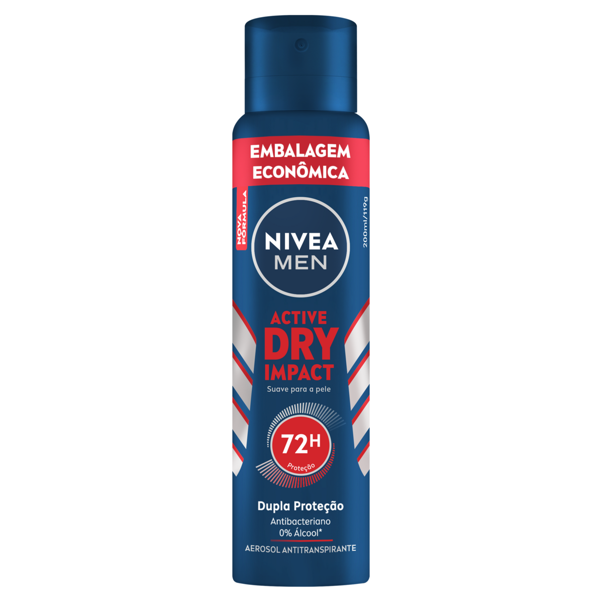 Antitranspirante Aerossol Dry Impact Nivea Men Active 200ml Spray Embalagem Econômica
