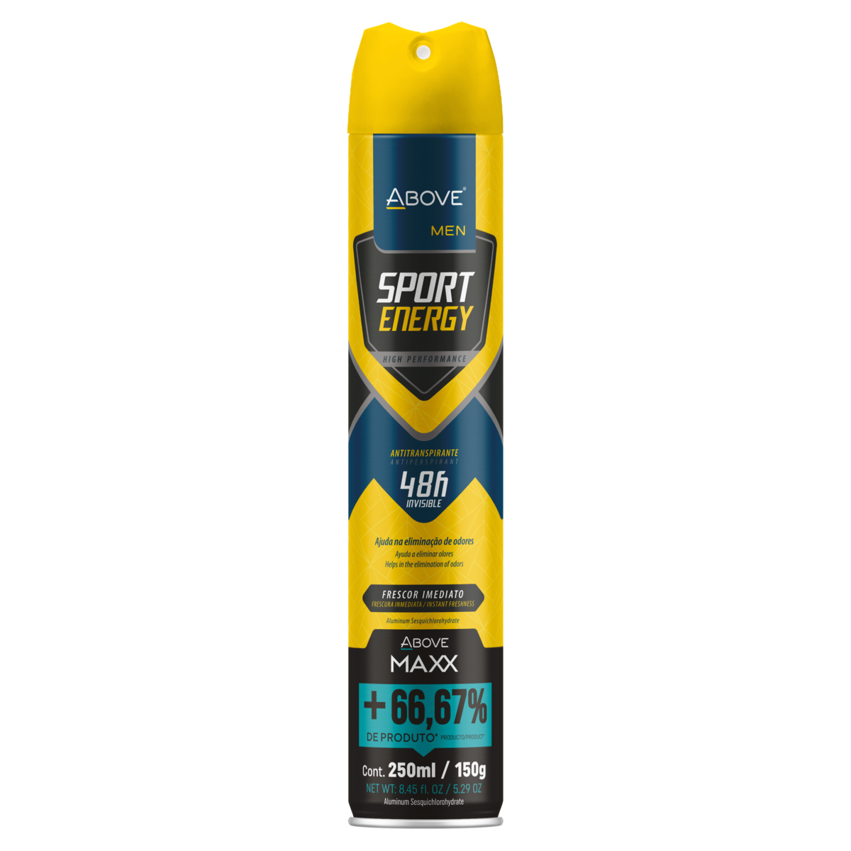 Antitranspirante Aerossol Invisible Sport Energy Above Men Maxx 250ml Spray