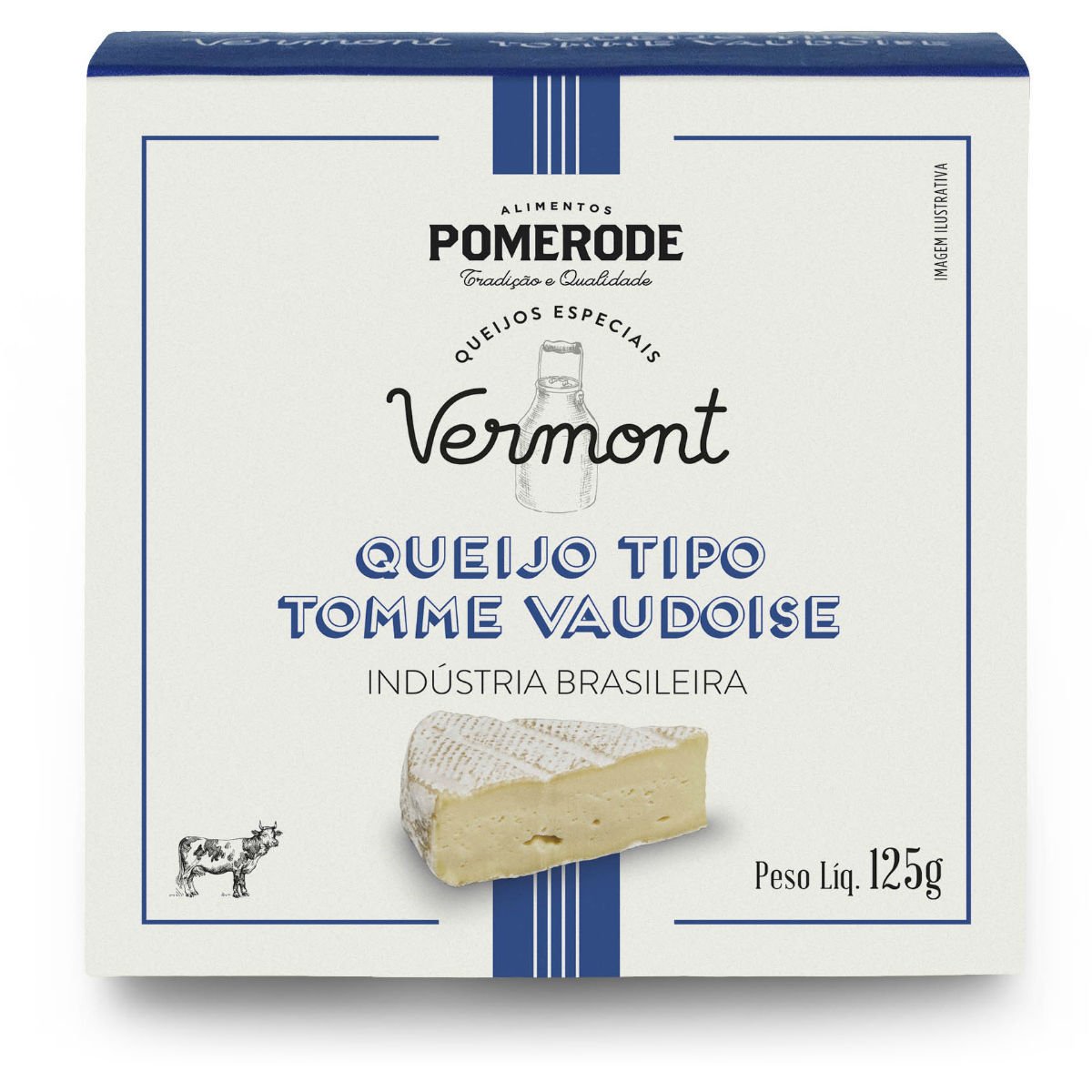 Queijo Tipo Tomme Vaudoise POMERODE Vermont Caixa 125g