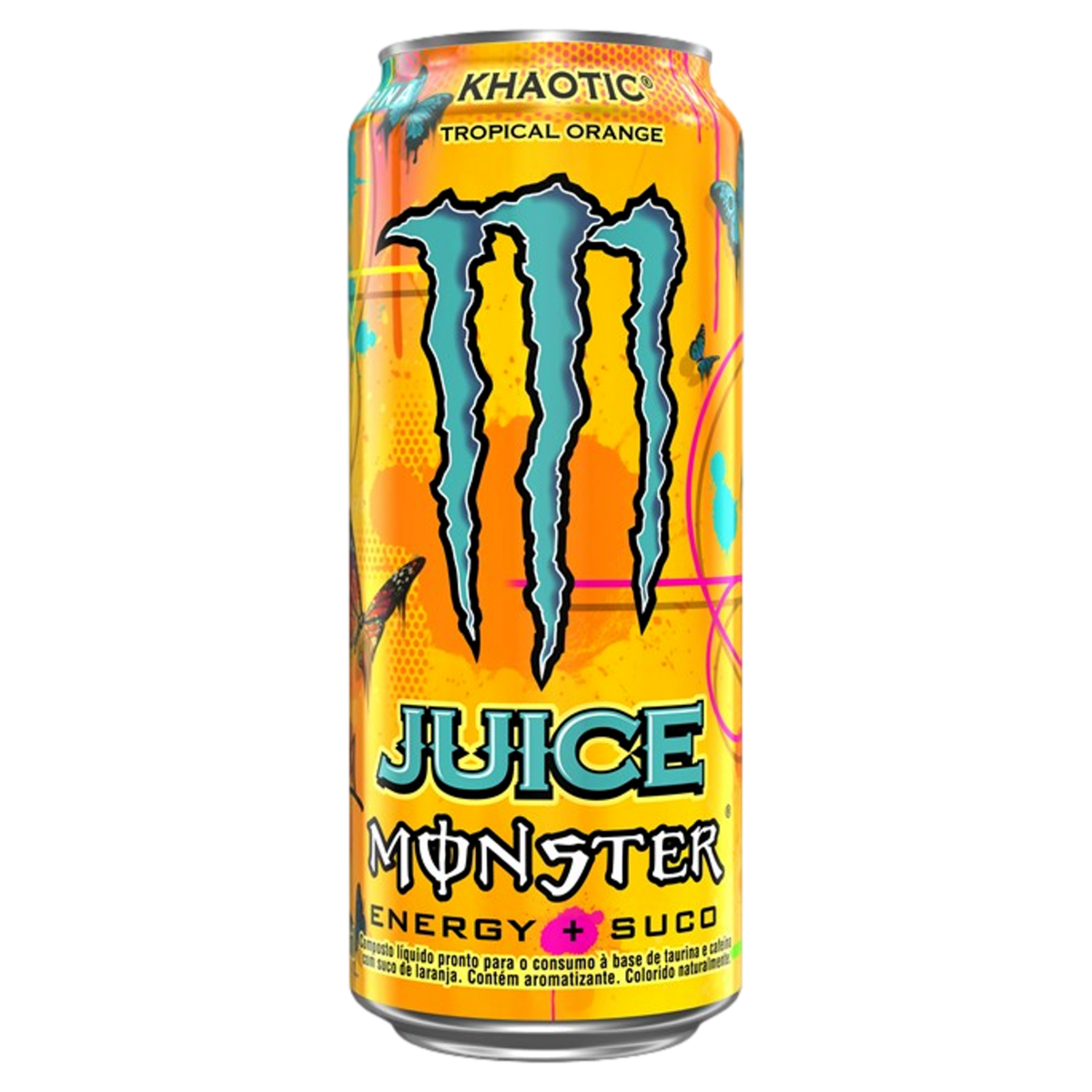 Energético Juice Tropical Orange Monster Khaotic Lata 473ml