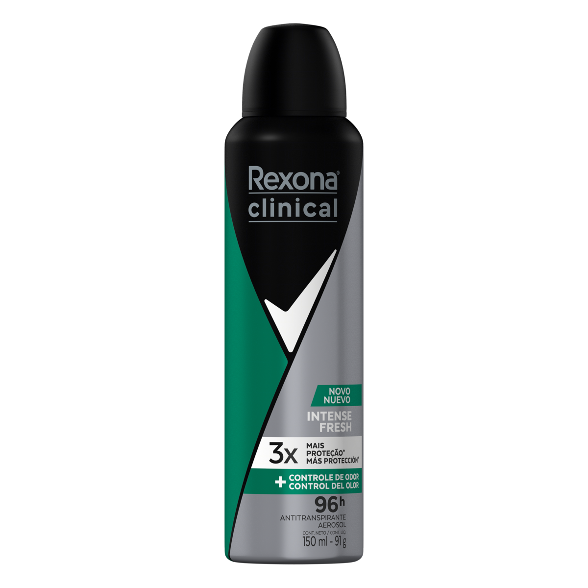 Antitranspirante Aerossol Intense Fresh Rexona Clinical 150ml Spray