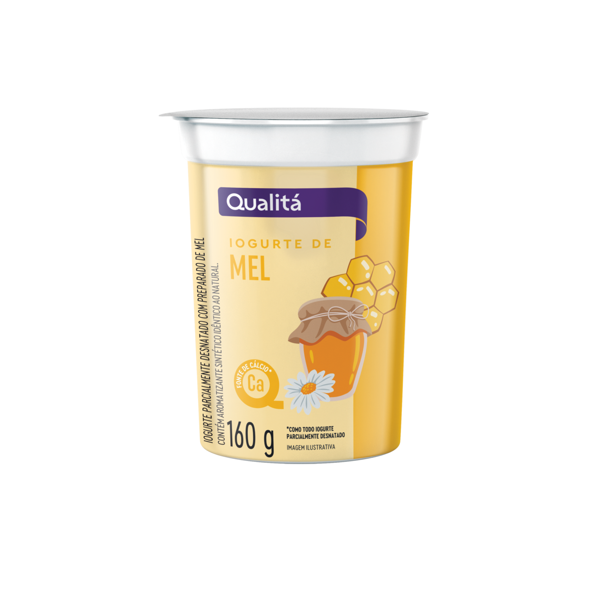 Iogurte Parcialmente Desnatado Mel Qualitá Copo 160g
