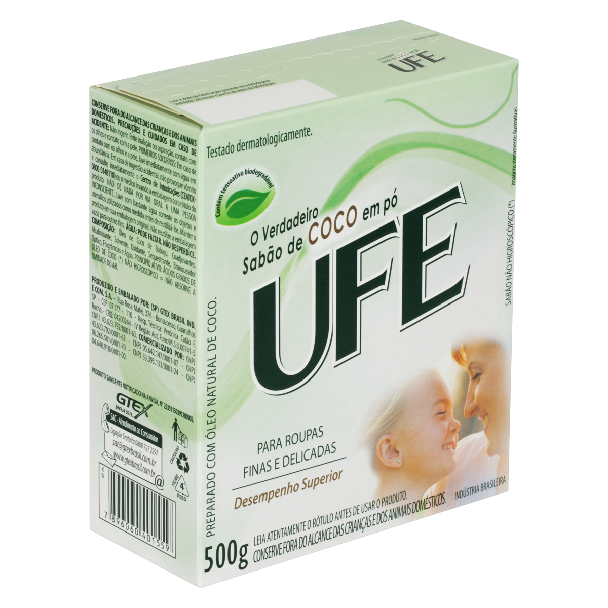 Sabão em Pó UFE Coco Caixa 500g