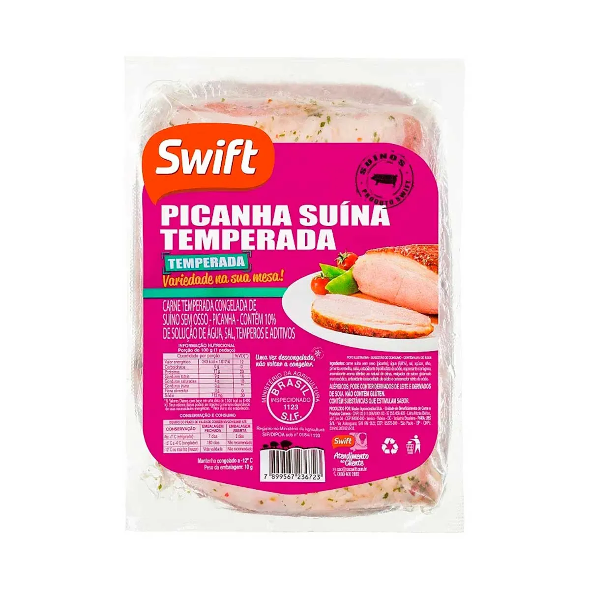 Picanha Suina Temperada Swift 1,2Kg