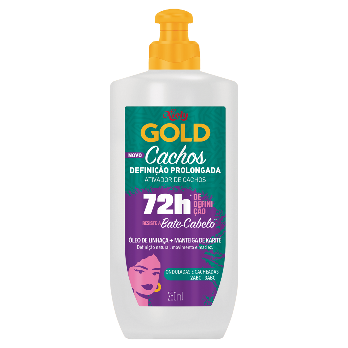Ativador de Cachos Niely Gold Definição Prolongada Frasco 250ml