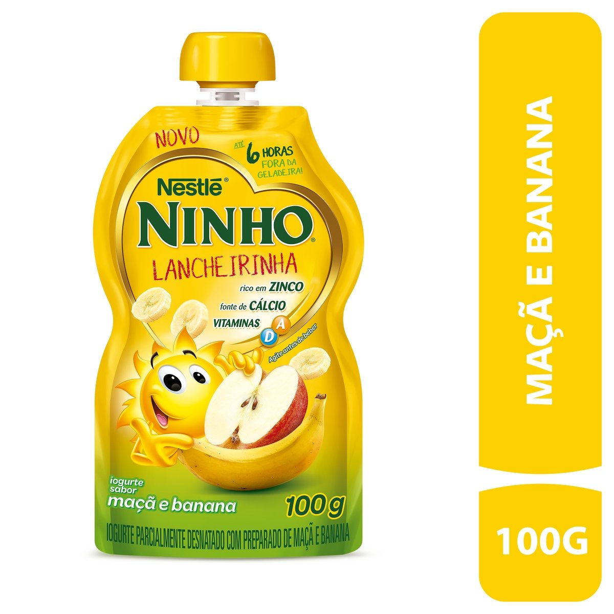 Iogurte Maçã e Banana Ninho Lancheirinha Squeeze 100g